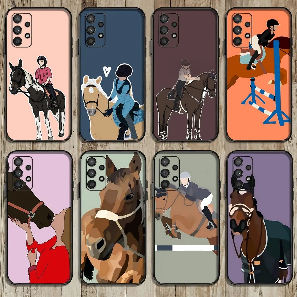 Frederik The Great Beauty Horse Phone Case For Samsung Galaxy A52 A12 A51 S21 Edge S22ULTRA S23 S24 Plus Ultra Black Cover