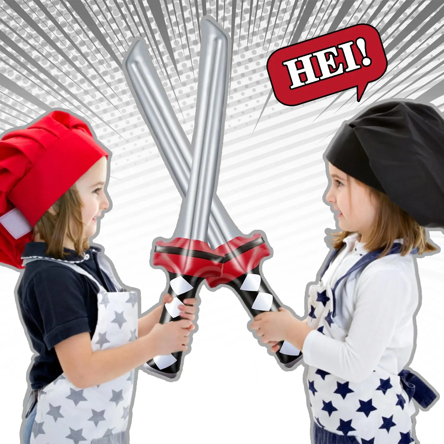 Inflatable Ninja Samurai Sword, Inflated Katana Sword Toy, Blow Up Ninja Swords for Party Favors Cosplay Samurai Theme Party