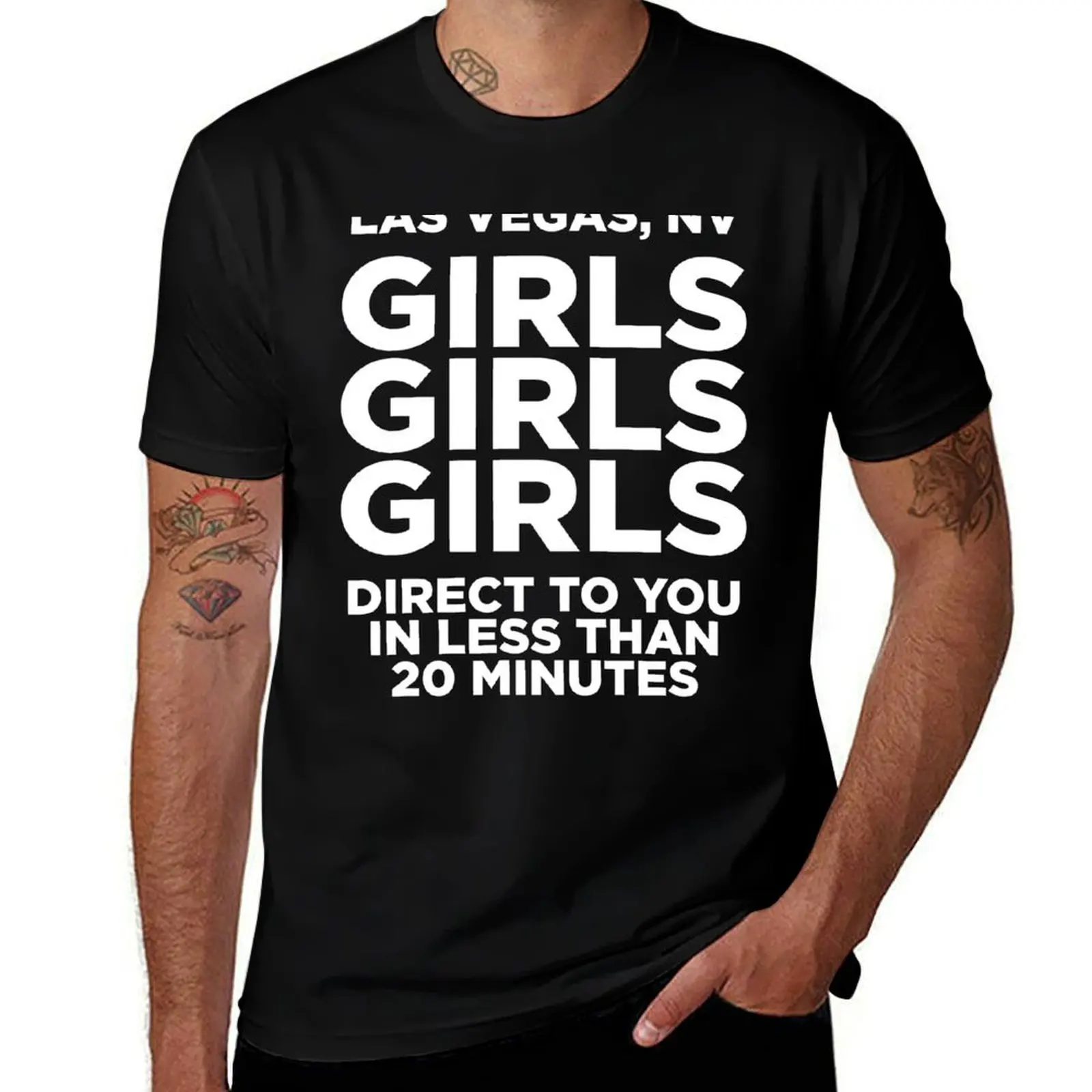 LAS VEGAS TEE - GIRLS GIRLS GIRLS T-Shirt anime t shirts shirts graphic tees mens graphic t-shirts anime