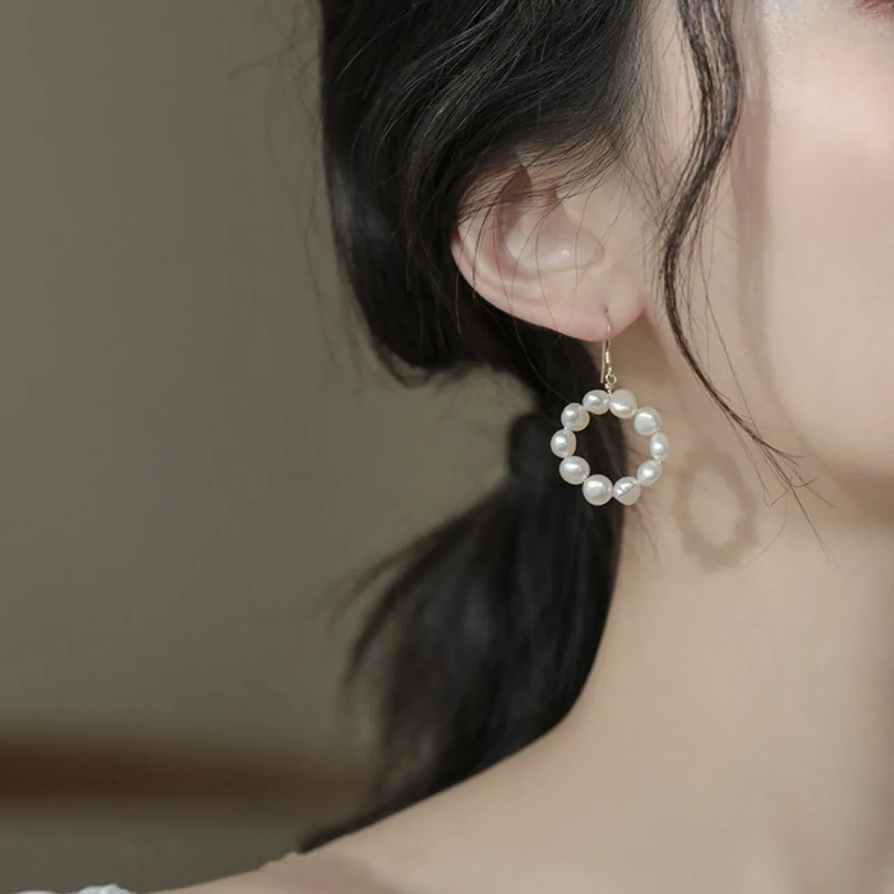 Großhandel Schmuck 100% Natürliche Barock Süßwasser Perle 14K Gold Gefüllt Damen Tropfen Ohrringe Für Frauen Anti Allergie – Detail 3