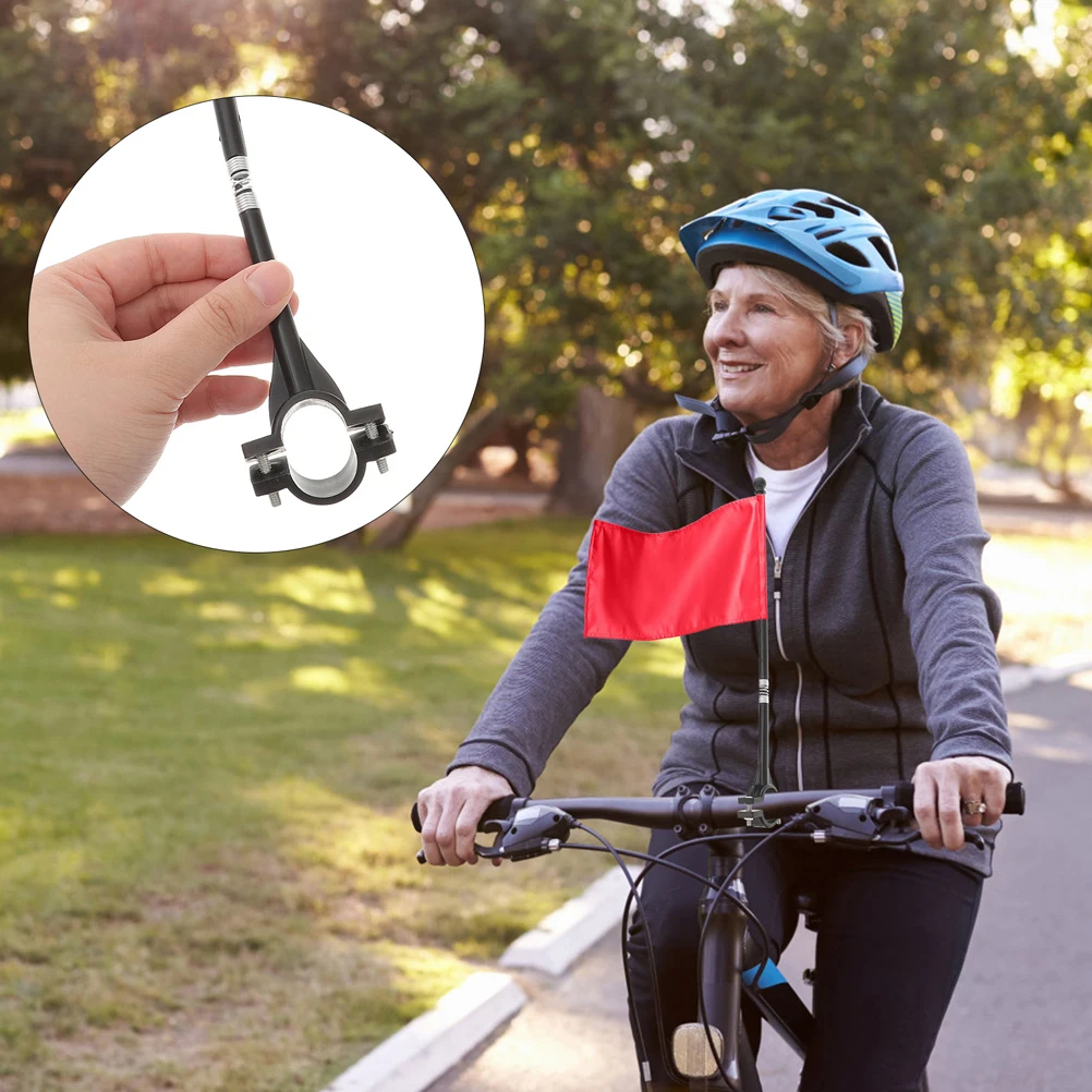 

3 Pcs Bike Handlebar Flagpole ABS Fibreglass Durable Adjustable Fit Bikes Camping Hiking Outdoor Small Flags Wall Decor