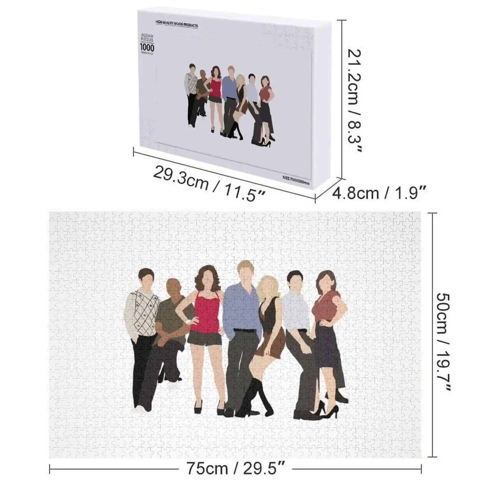 Oth Cast Jigsaw Puzzle Foto Giocattoli natalizi personalizzati Puzzle con nome in legno