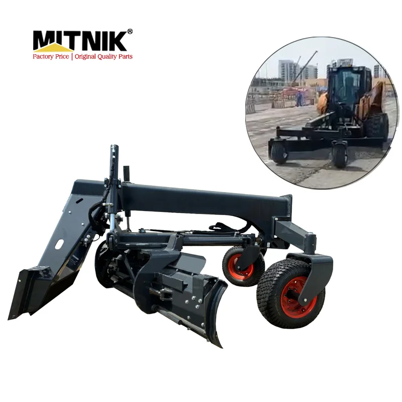 MITNIK 313 Series Skid Steer Loader Attachment Pavement Grading Motor Grader with Engine for 1.5t-100t Excavators   Quality