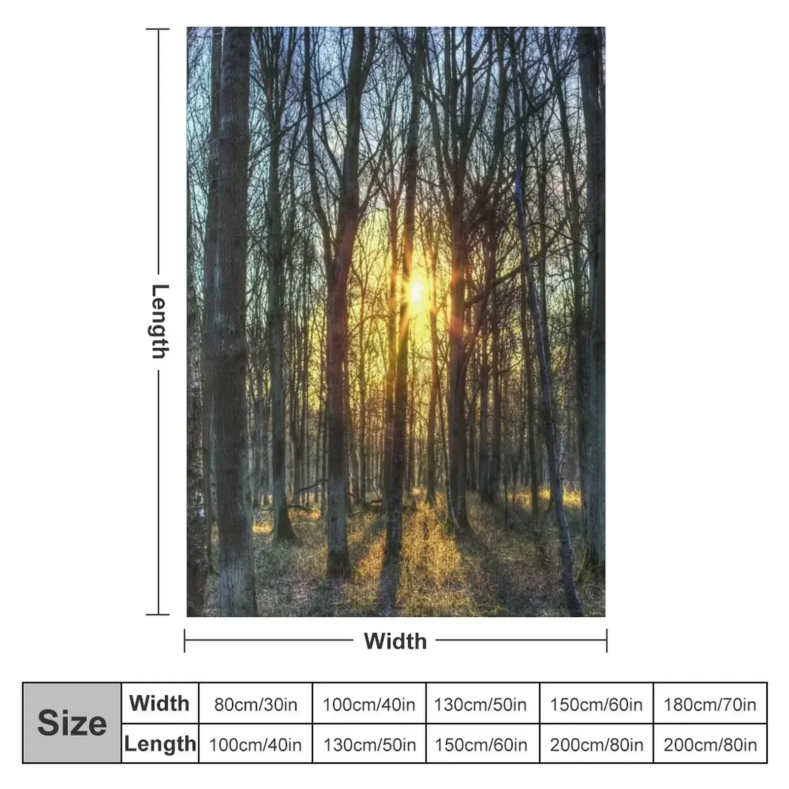 Early Morning Forest Throw Blanket christmas gifts Retros Blankets For Baby For Baby Plush Flannels Blankets