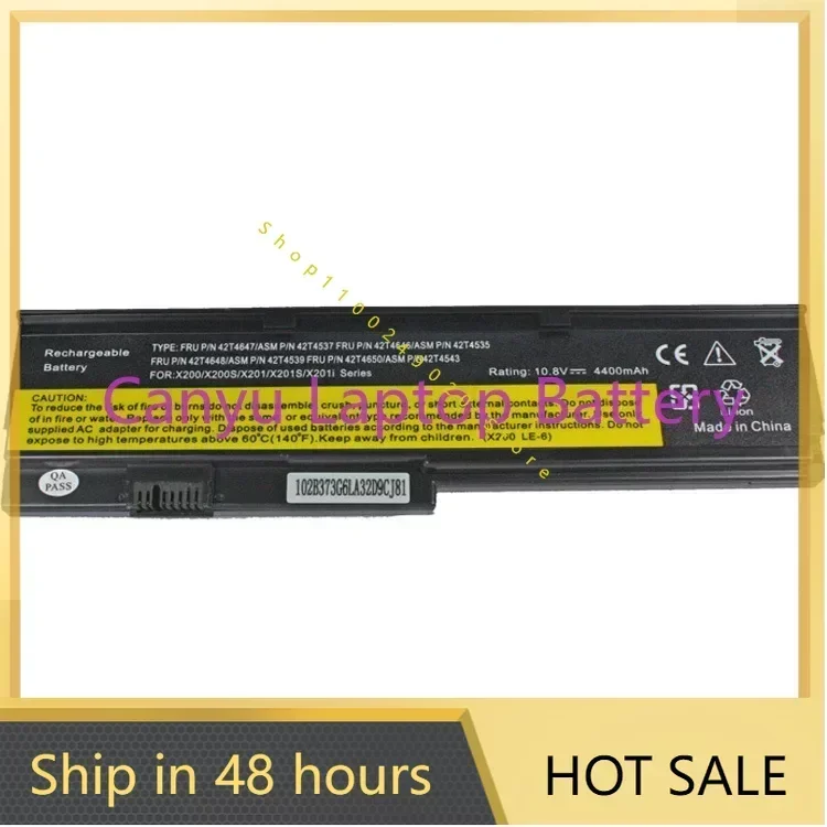 

Для IBM Lenovo X200 X201 X200s X201i X201s 42 T4535 Аккумулятор 6-ядерный аккумулятор для ноутбука