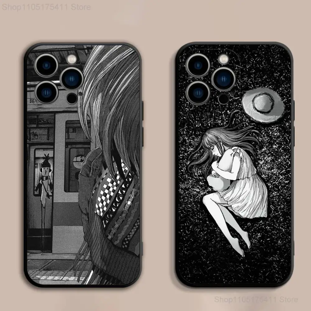 

Good night Oyasumi PunpunS Phone Case For iPhone 17,16,15,14,13,12,Pro,Max,Plus,E,SE4,Air,Mini Black Soft Cover