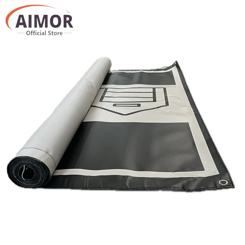 AIMOR 광고 맞춤형 배너, 야외 스프레이 천, DIY 로고 광고 배경 인쇄, PVC 비닐 방수, 510g/㎡