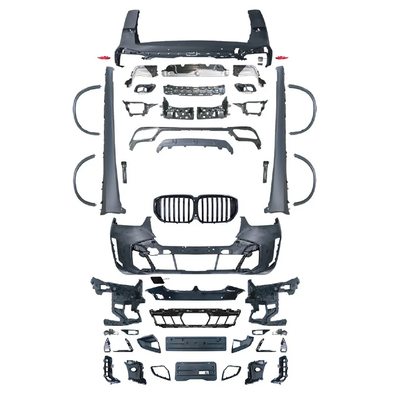 Geeignet für BMW X4G05 (2023 +) Modifikationspfosten M Tech Kit Kit, umgebene vordere Stange, hintere Stange, mittleres Netz