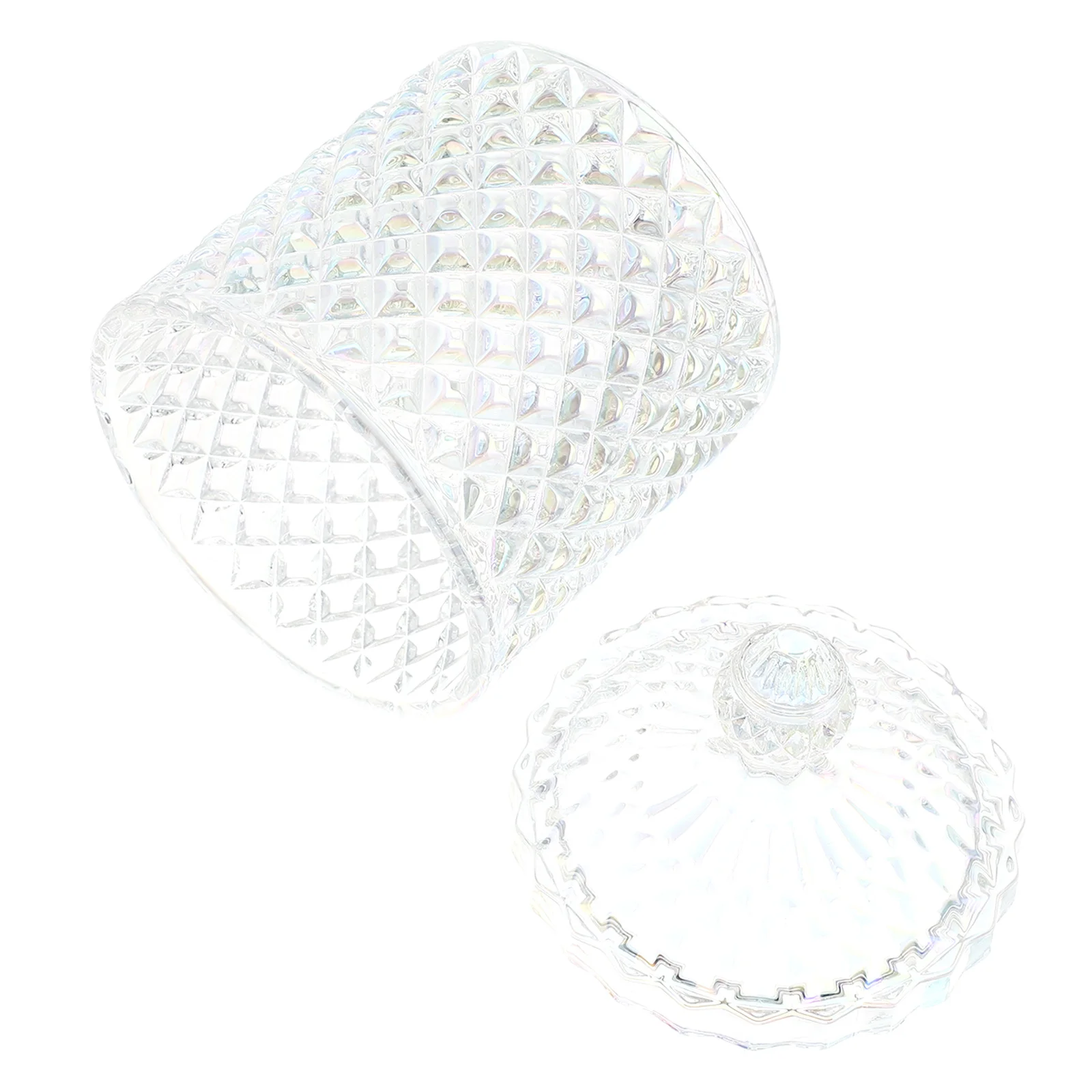 

290 Ml Candy Holder Clear Covered Bowl Sugar Snack Container Decorative Jar Containers for Home