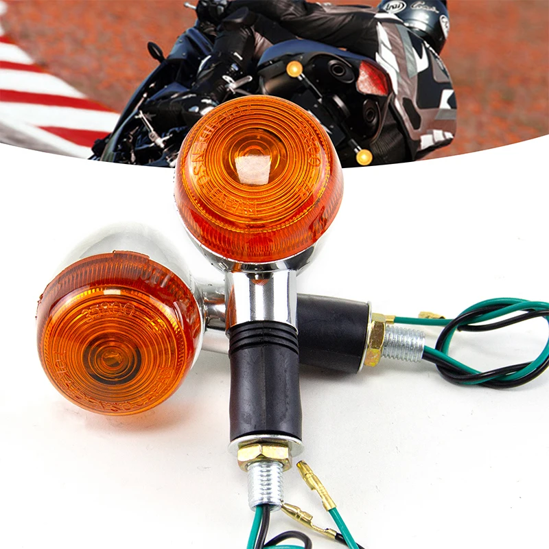 Motorcycle Turn Signal Lights Chrome Bullet Front Rear For Yamaha XV125 250 400 500 535 750 1000 1100 Viragov-star V-max 1200