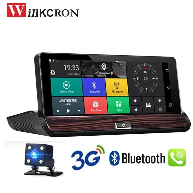 

7.0" Android Car GPS Navigation 3G Car Rearview Mirror FHD 1080P Dash Cam Video Recorder 1GB+16GB Wifi Bluetooth 170 degree