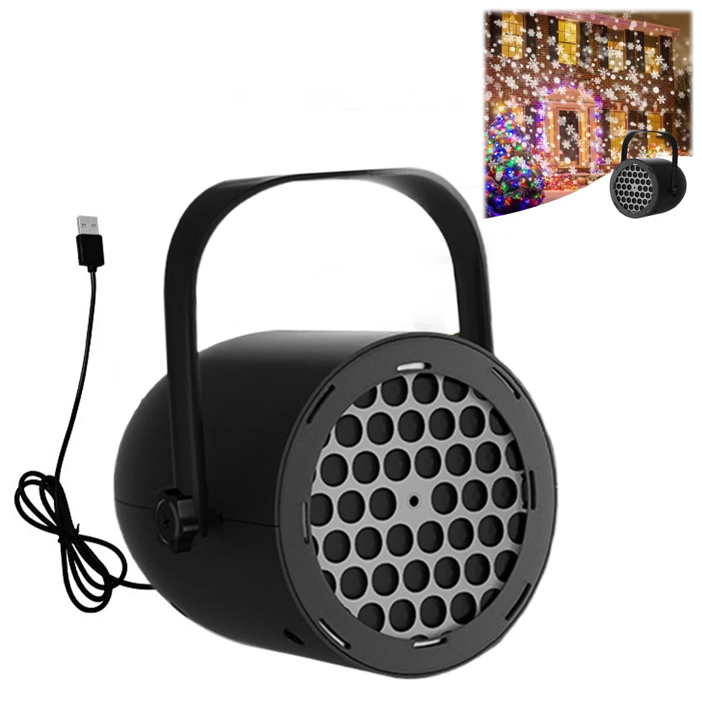 

Светодиодные рождественские декоративные ночные огни 5 В/1 А, вращающиеся огни с изображением пленки, динамическая сценическая лампа для проектов, праздничная вечеринка, атмосферная лампа