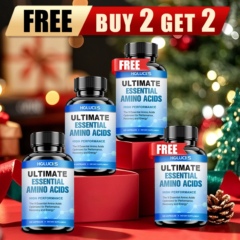 HOLUCKS Ultimate Essential Amino Acids Supplement, Support Muscle Repair, Recovery & Boost Energy for Gym & Fitness Enthusiasts