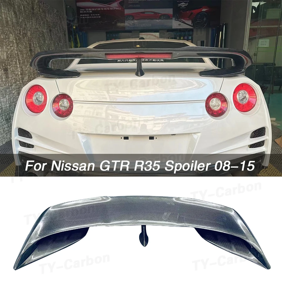 

For Nissan GTR R35 Spoiler Real Carbon Fiber Rear Trunk Lip Wing 2008-2015 Trim BodyKit Nismo Modification Car Accessories VRS