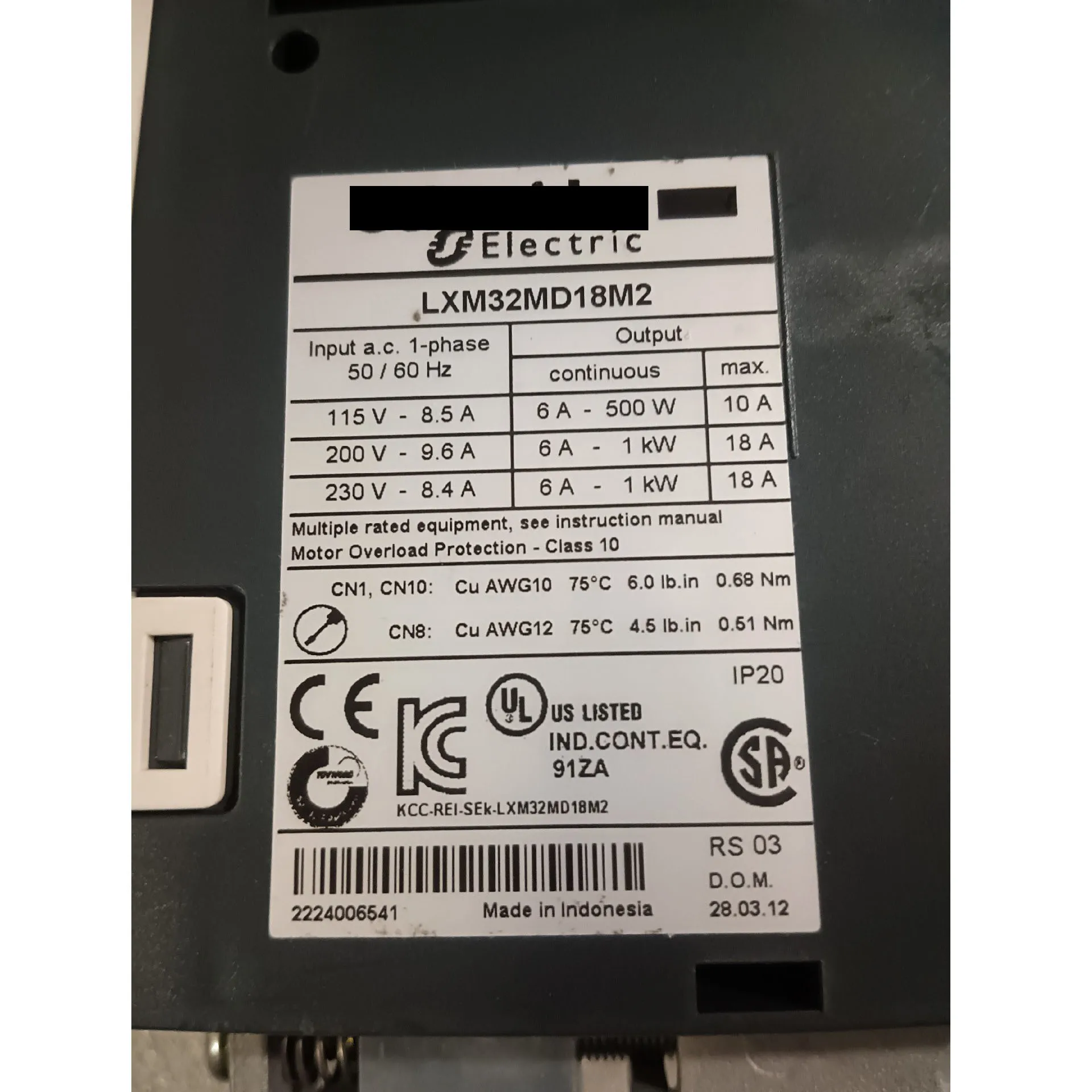 Servo Drive LXM32MD18M2 Com garantia