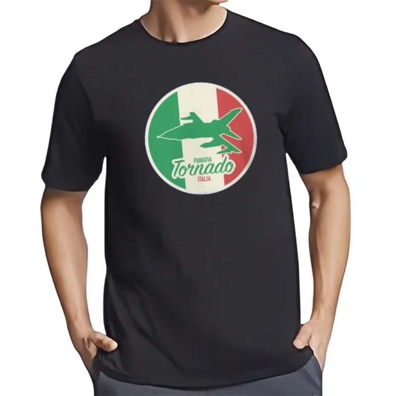 T-shirt Tornade de l'Armée de l'Air Italienne pour Homme et Femme, Vêtement en Coton, Imprimé à Faire Soi-Même