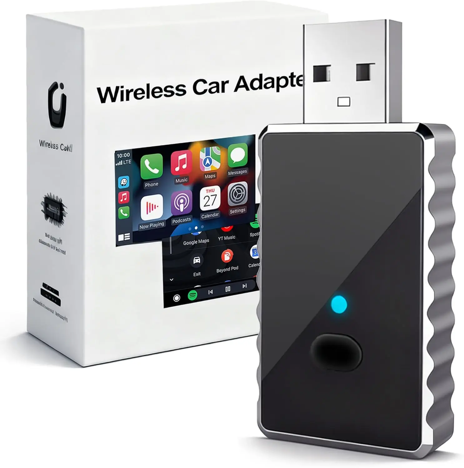 

Беспроводной адаптер CarPlay 2025 AI Box, Plug & Play Mini CarPlay Android Auto для автомобилей