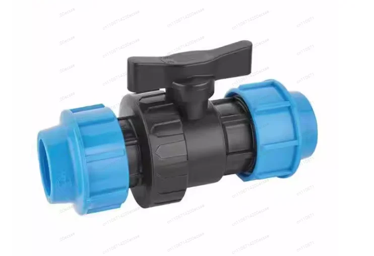 PE Quick Connection Ball Valve Hard Pipe Quick Connection Drip Pipe Valve Double Flip Lock Switch Irrigation