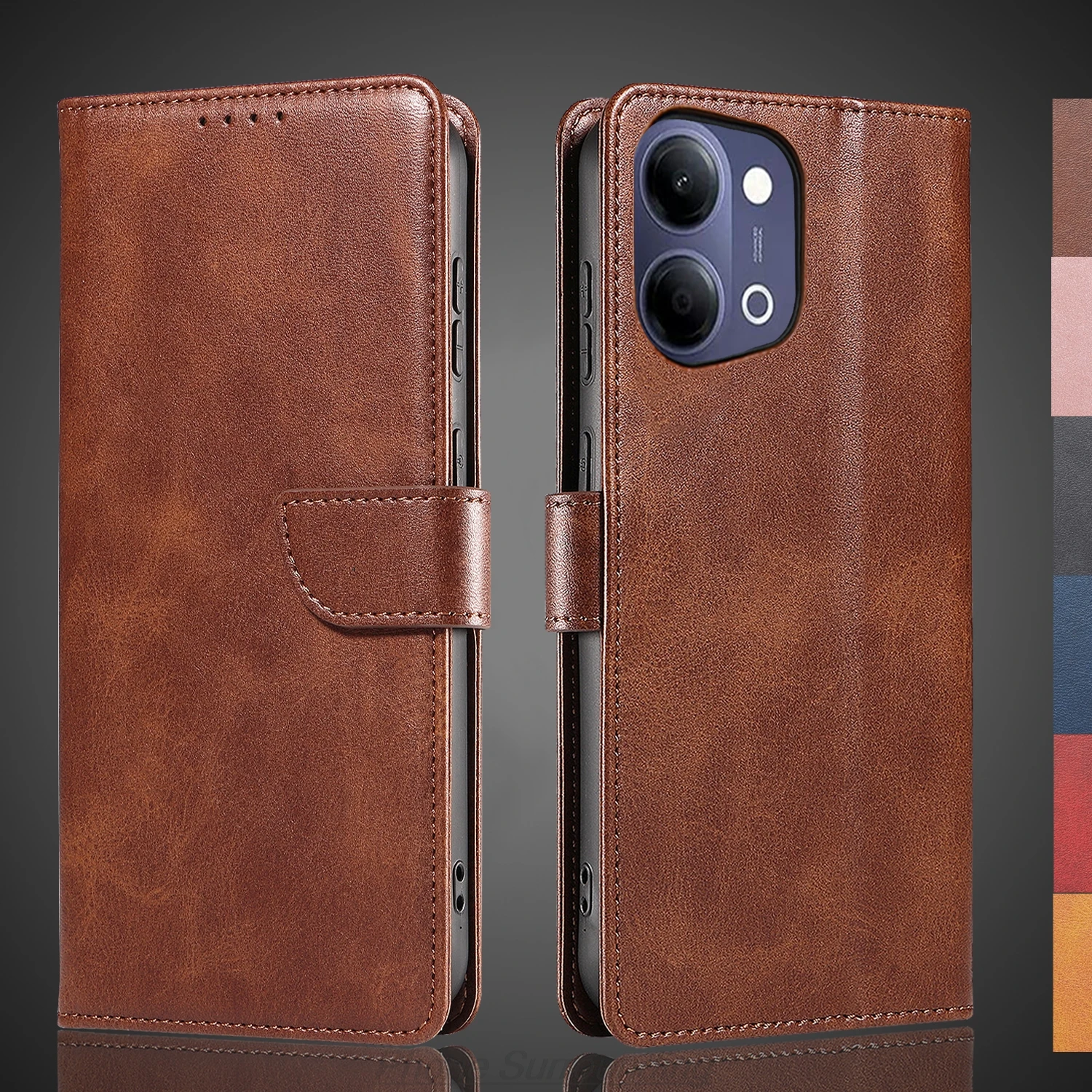 

Wallet Flip Cover Leather Case for Vivo Y05 4G / Vivo Y21 5G 2026 Pu Leather Phone Bags protective Holster Capa Fundas Coque