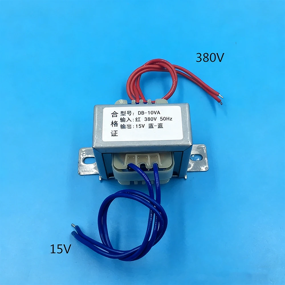 1Pc EI48 Power Transformer 10W AC 380V To AC 6V 9V 12V 15V 18V 24V Single Isolation DB-10VA High Temperature Resistant Lead Wire