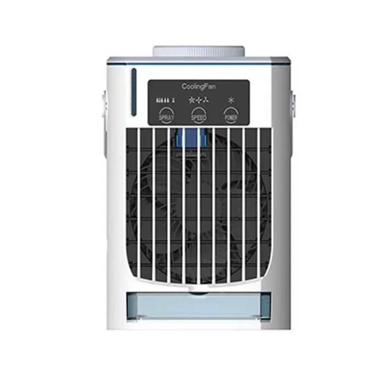 ใหม่พัดลมระบายความร้อนตั้งโต๊ะพัดลมเครื่องปรับอากาศแบบพกพาพร้อมพัดลมระบายความร้อนด้วยอากาศความเร็วลม 3 ระดับ
