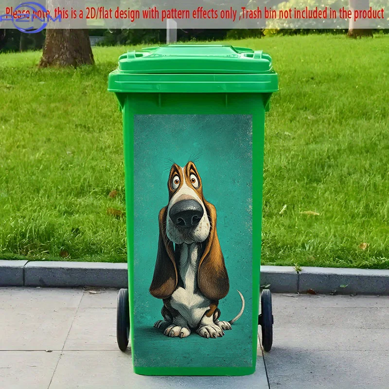 2D Flat Printing] 1pc 2D Pattern Printed Kitchen Trash Can Sticker XCm 
