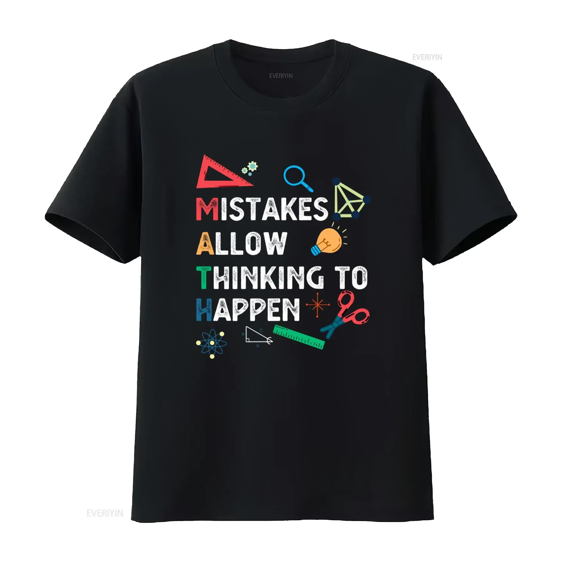 Mistakes Allow Thinking To Happen Vintage T Shirt for School Supplies Math Teacher vintage Washed Soft Casual Breathable