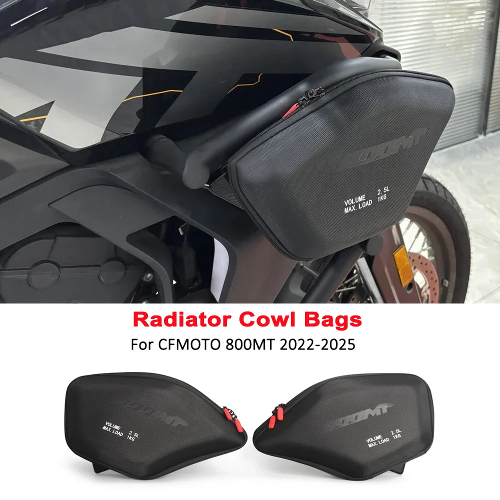 For CFMOTO 800MT Motorcycle Radiator Cowl Bags MT800 Front Side Bag CF 800 MT 2022 2023 2024 2025 Waterproof Tool Placement Bag