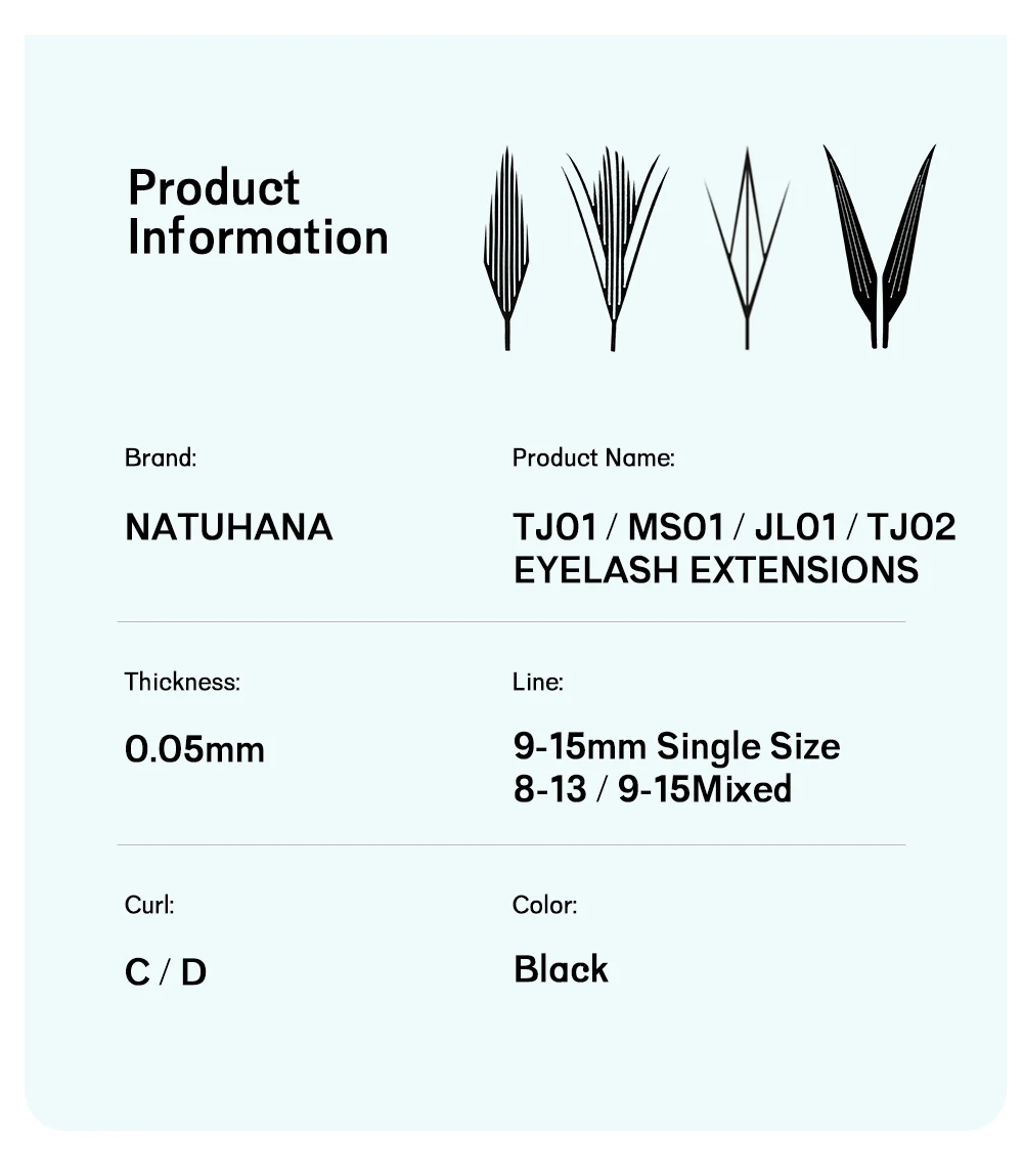 NATUHANA Comic Spire Lash Extensions Natürliche weiche Manga Falsche Wimpern Automatische Blüte Vorgefertigte Fächer Wimpern Make-up-Tools – Detail 2