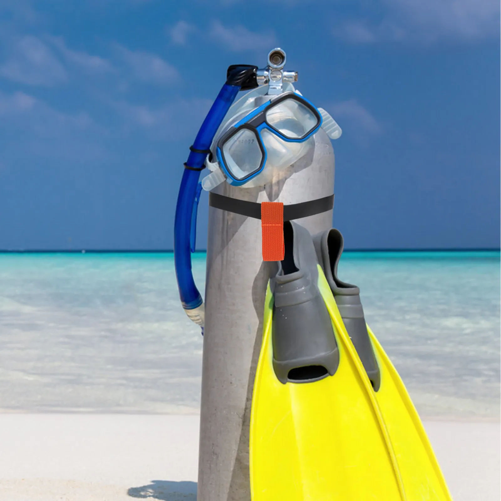 Elastic Adjustable Scuba Tank Strap Side Mount Holder for 6L Diving Cylinder Retainer Band Scuba Diving Accessories view 2