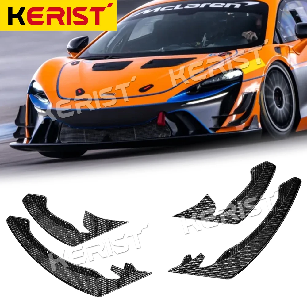 Dry Carbon Fiber 4pcs Front  Splitter Trunk Spoiler Wing For McLaren Artura 2021-up Edition Rear Wing