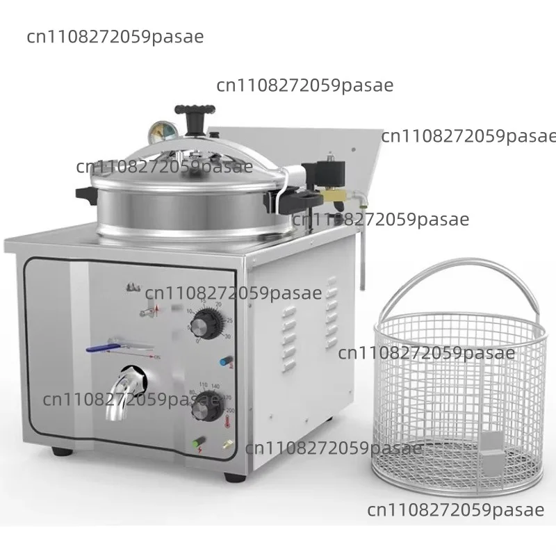 Electric fried chicken pressure cooker 220V stainless steel countertop deep fryer 8L 16L pressure deep fryer for restaurants