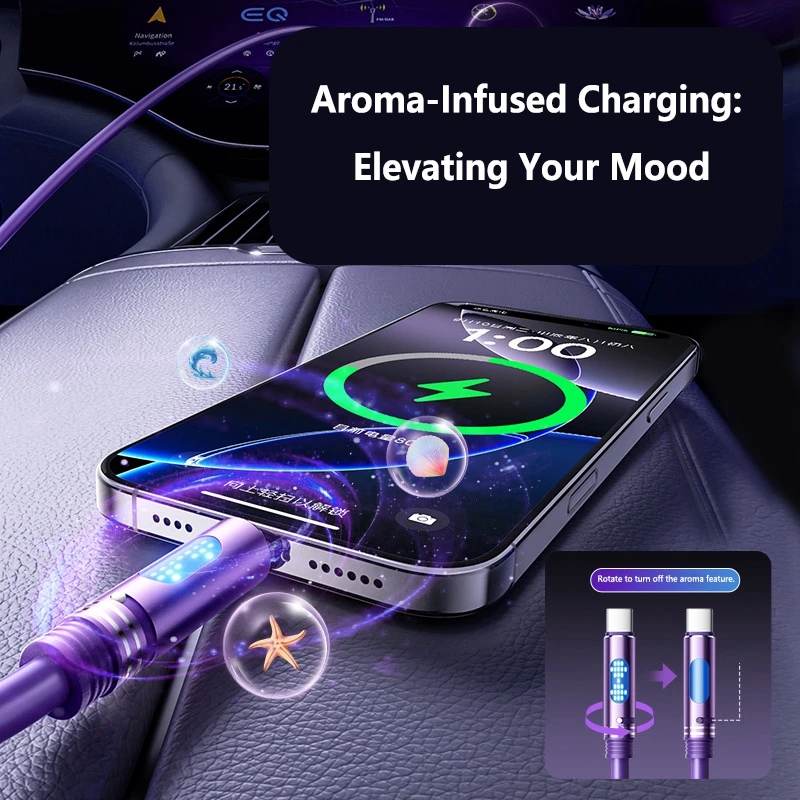 USB Type C Cable For Fast And Safe Charging Is Suitable For Mobile Phone Charging Cables Dual Port Type C Fast Charging Cable