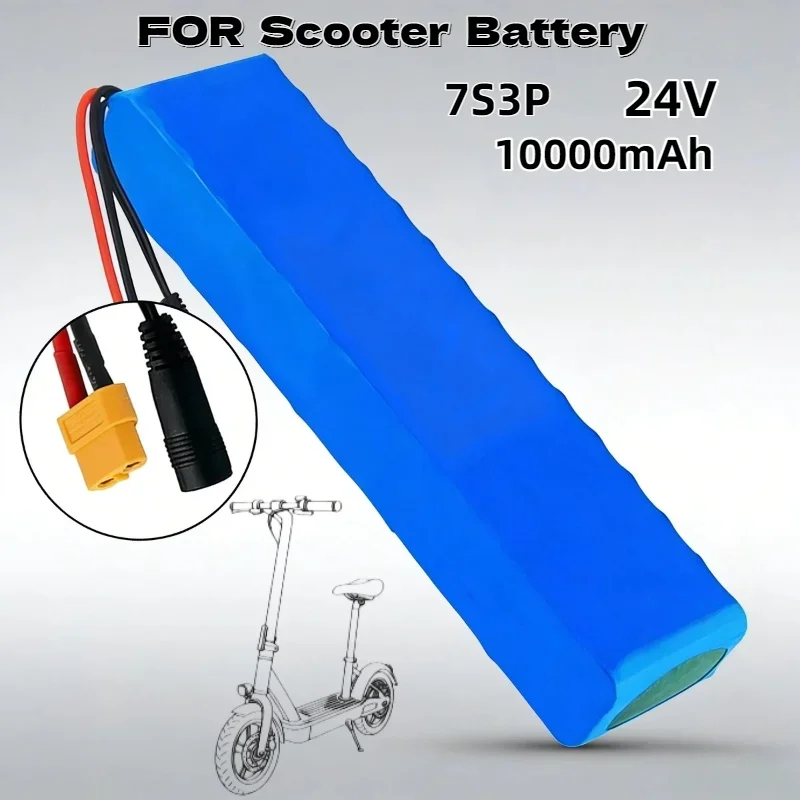 High Performance 24V 25.2V 10Ah Lithium Battery Pack and Charger Durable Stable Energy Accessory for 250W 350W Scooter