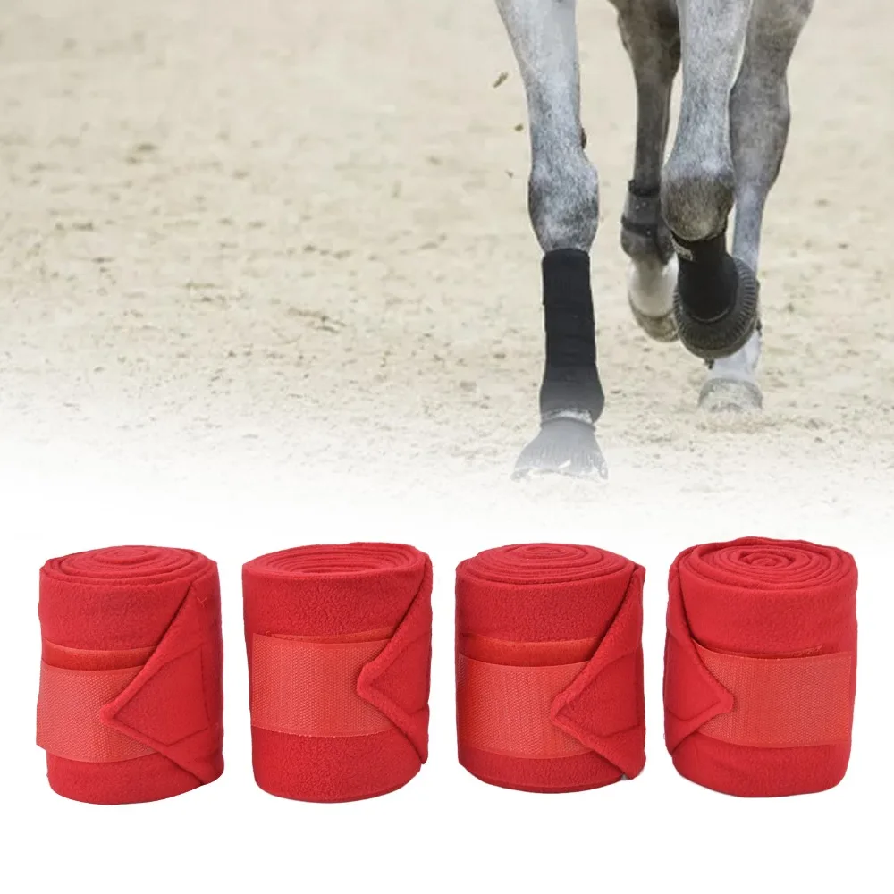 4Pcs Self Adhesive Horse Leg Warp Breathable Elastic Animal Leg Bandage Soft Material Lightweight Self Adhesive Horse Guard