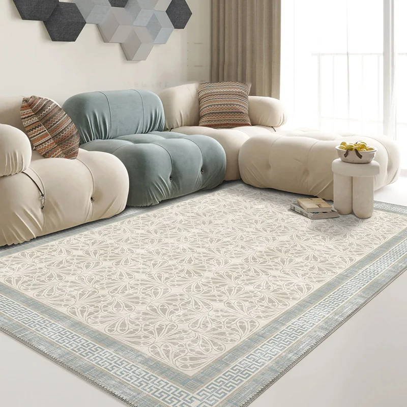 

Винтажный ковер для гостиной с цветочным узором, креативный, роскошный, художественный дизайн, коврик для спальни, декор для дома, для дивана и журнального столика