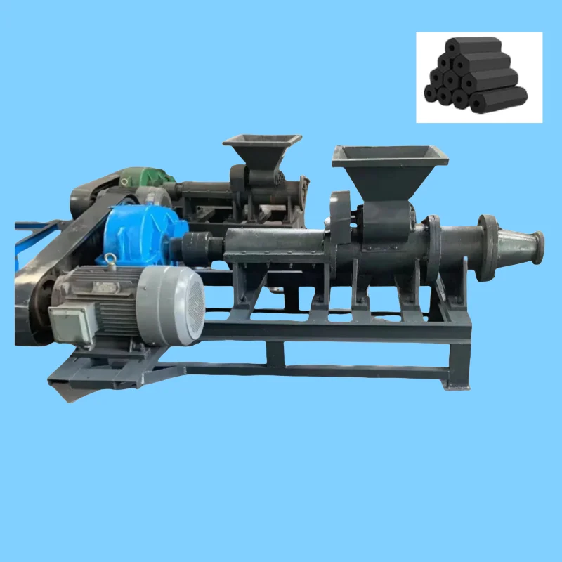 Máquina extrusora de briquetas de carbón, máquina de briquetas de cáscara de arroz y combustible, barata