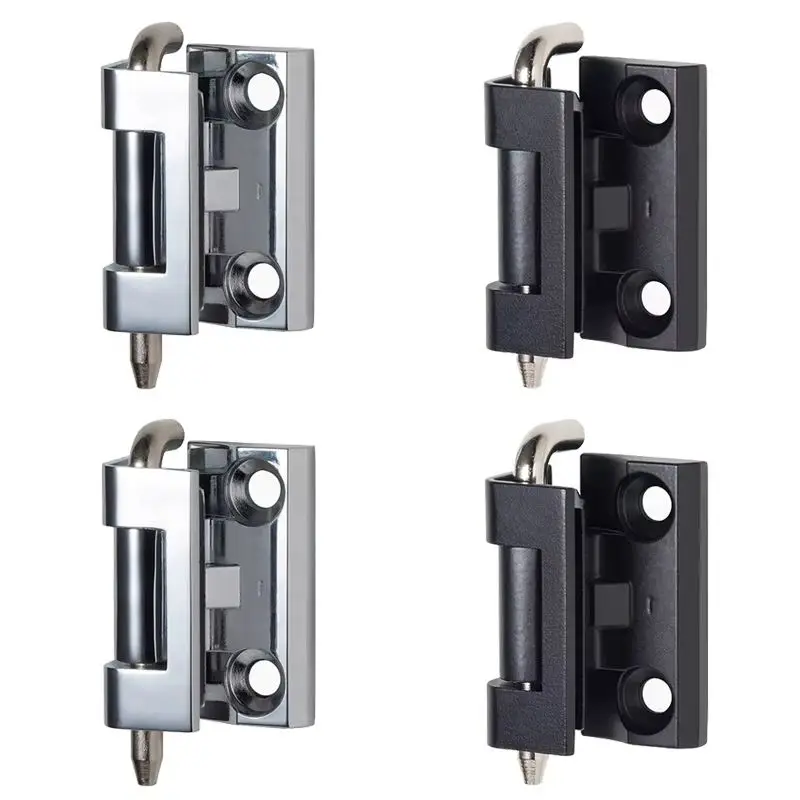 8PCS Zinc Alloy Industrial Machinery Hinges Distribution Box Hinge Chassis Hinge Switch Electric Cabinet Door Hinge Black/Chrome