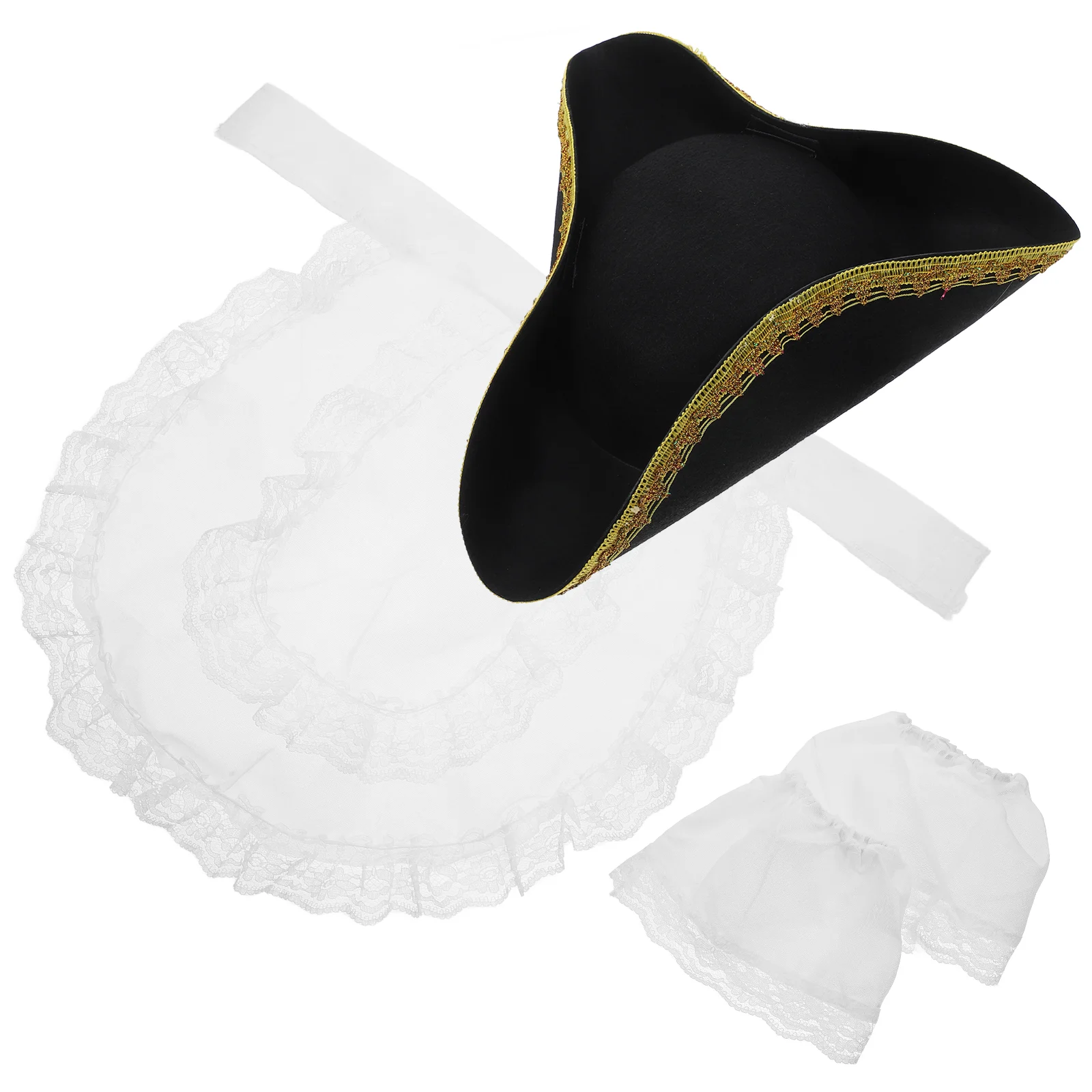 

Set Men Pirate Hat Cute Hats for Tricorn Adult Women's & Caps Three-cornered