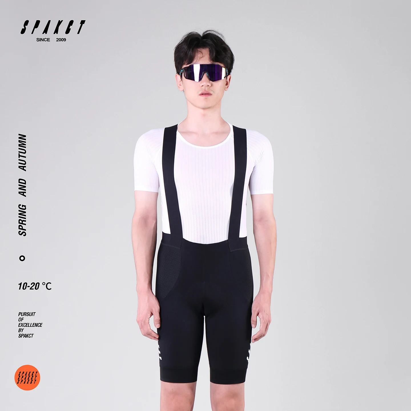 SPAKCT Men's Warm Fleece Cycling Shorts Autumn Cycling bib shorts Support 4-6Hours Long-Distance Comfortable Cycling Wear 10-20℃