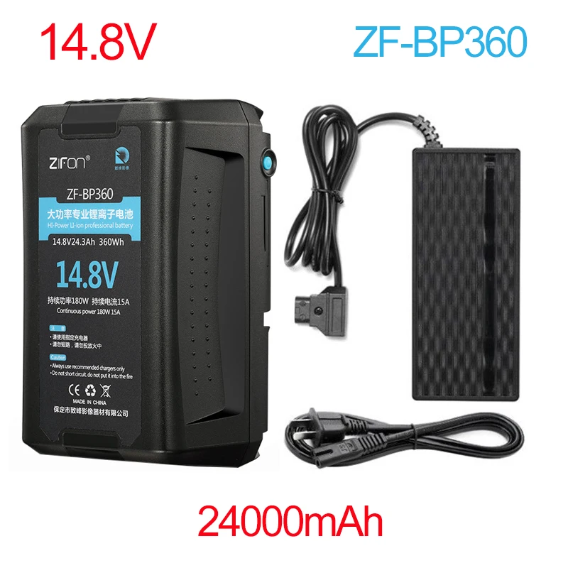 ZIFON ZF-BP360 24000mAh V Mount V Lock Battery Power Bank Large Capacity Rechargeable for Camera phones Monitor LED Light