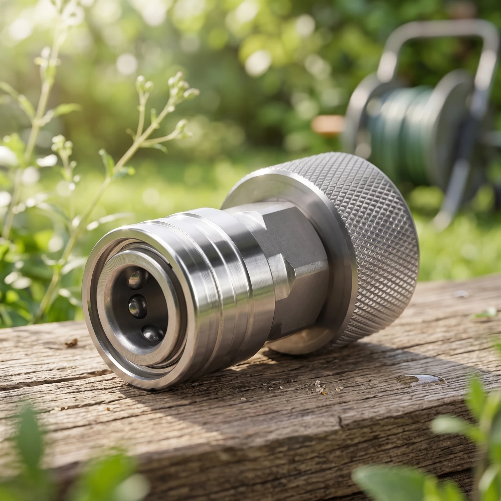 Hose Adapter with Quick-Connect Stainless Steel Garden Hose Quick Connector Fitting Standard 3/4 Inch Heavy Duty for Gardeners