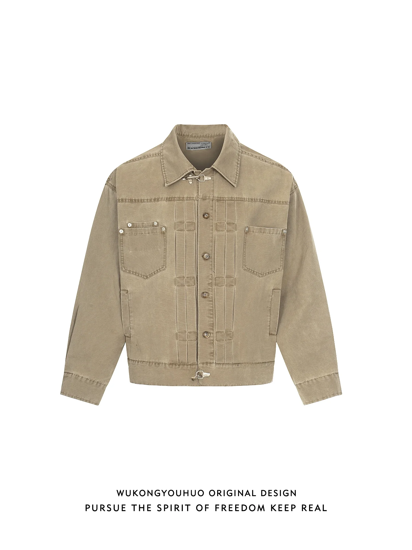 

Куртка Wukong Has Goods American Waed с деконструктированным воротником, унисекс, весенняя, свободная, модная, рабочая одежда, верхняя одежда, 100% хлопок