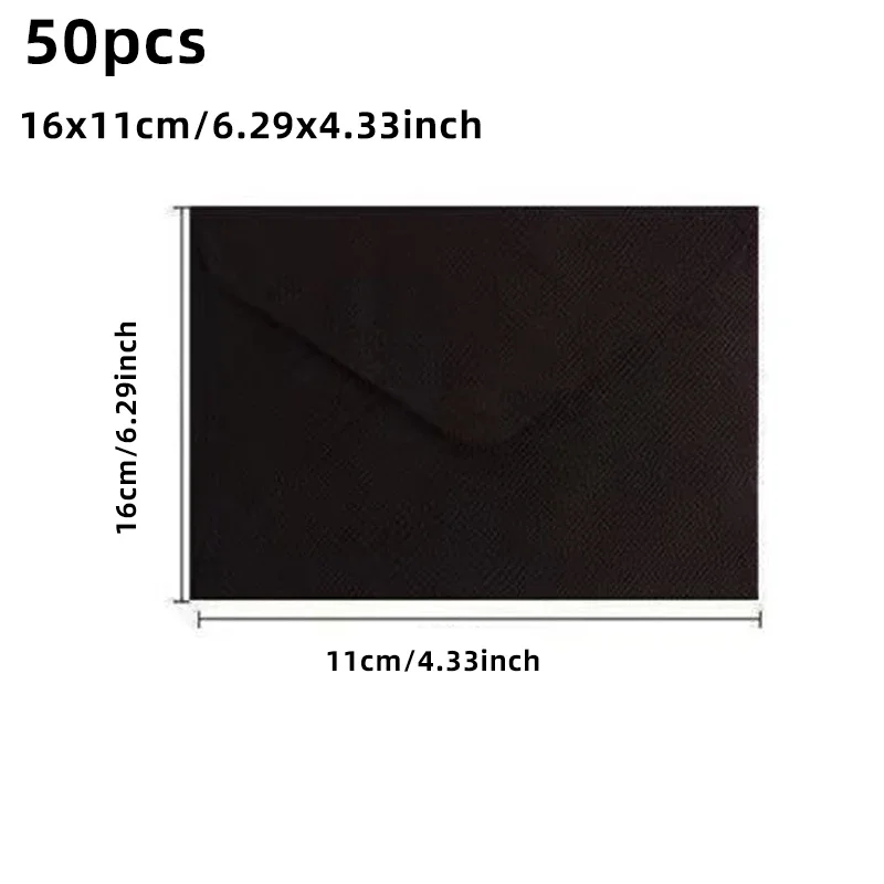 50 stks/partij 20.1x15.1 cm Enveloppen voor Trouwkaarten Business hoogwaardige 250g Textuur Papier Briefpapier Leveringen opbergtas