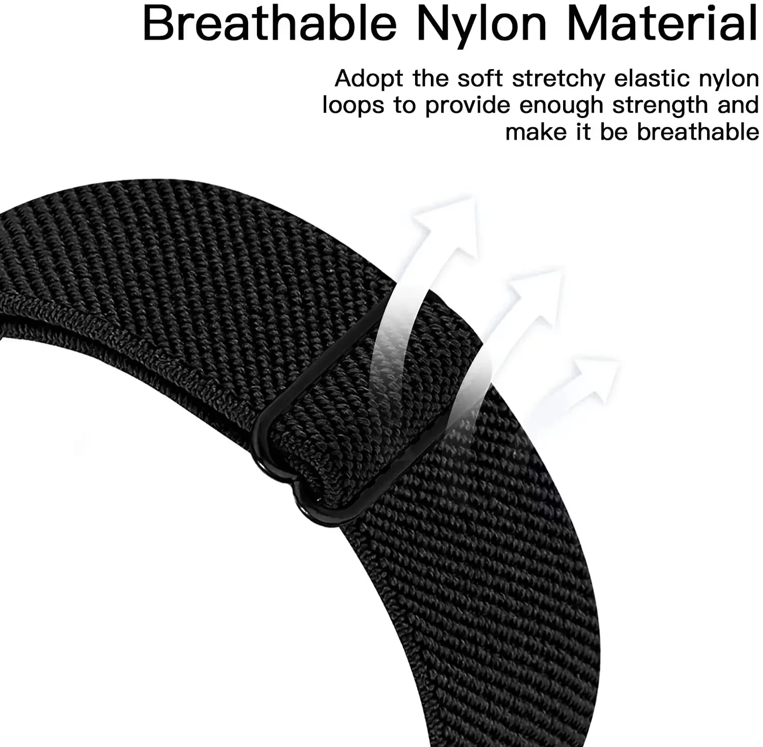 Verstellbares, elastisches Nylonarmband für die Google Fitbit Air Smartwatch, atmungsaktives Sportarmband, Armband, Fitbit Air-Band. – Detail 6