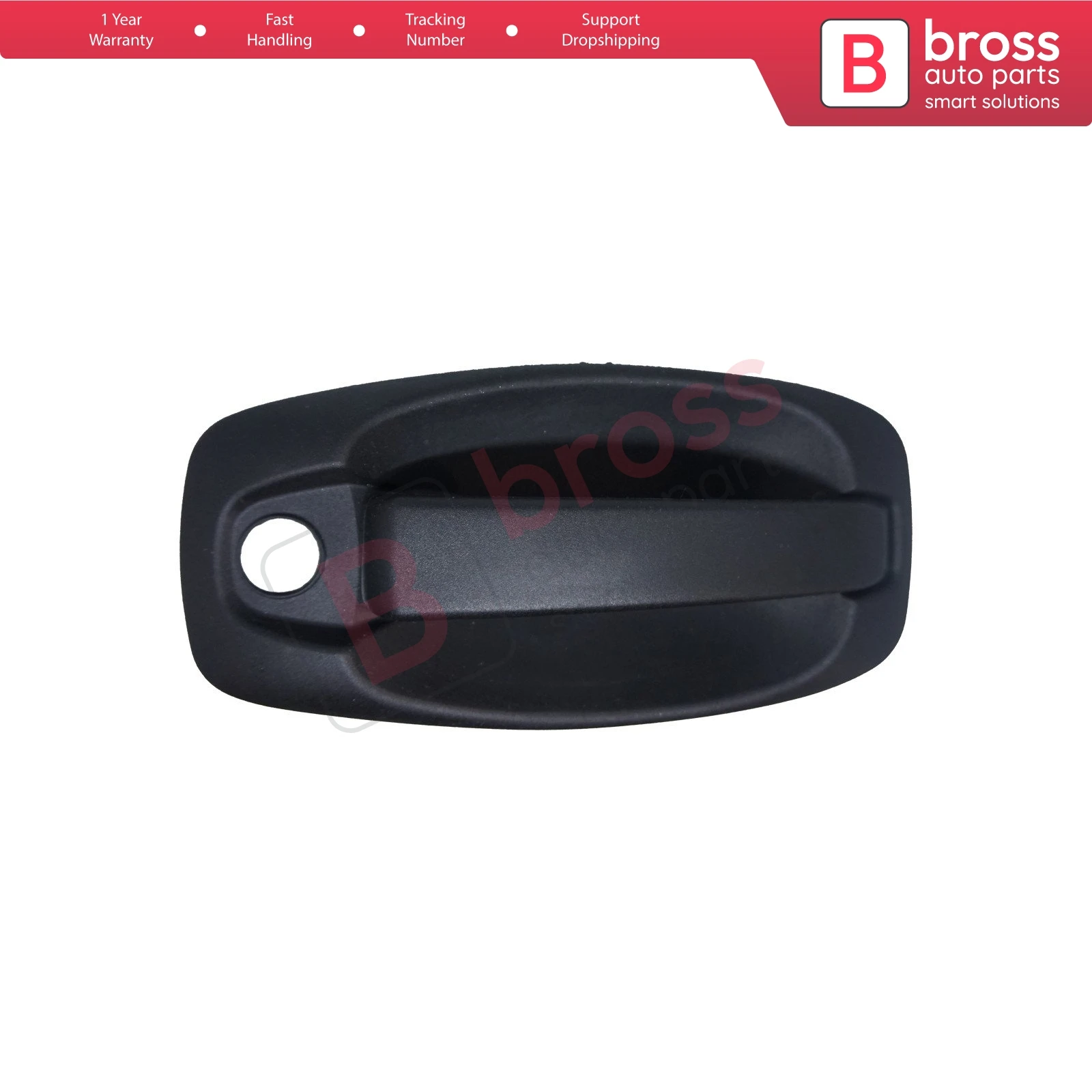 Bross Auto Parts BDP816 1 Piece Front Left Door Exterior Outer Handle 9143.V1, 9143V1, 735460513 for Bipper Fiorino Doblo Nemo