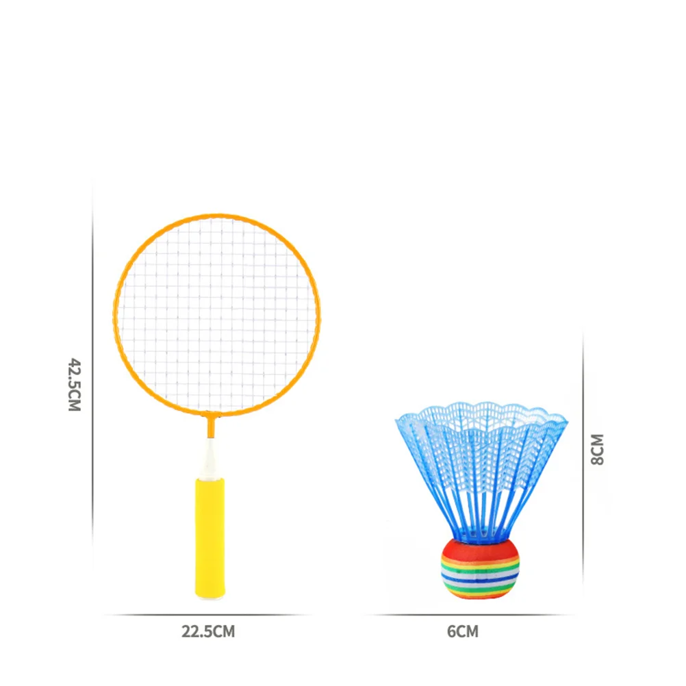 1 Set Colored Badminton Racket Beginner Training Outdoor Sports Leisure Toys Badminton Set for Kids Children Playing (Random