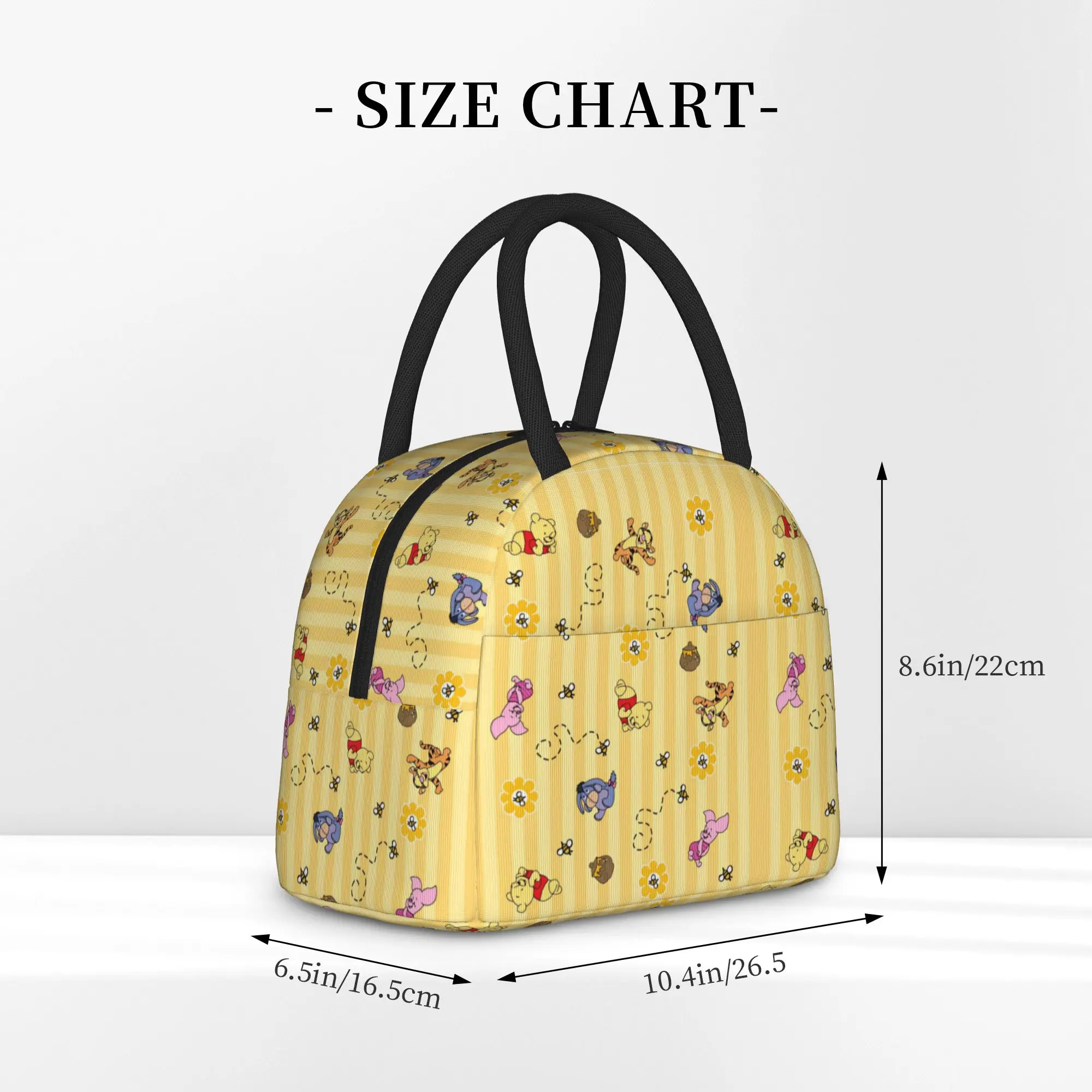 Cute Honey And Bee Insulated Lunch Bag Thermal Bag ,Lunch Container Winnie The Pooh Leakproof Tote Lunch Box Food Handbags - view 3