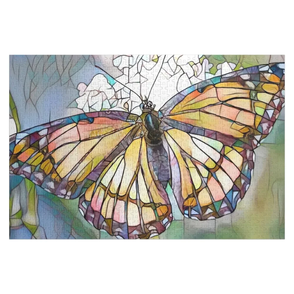 Stained Glass Butterfly Jigsaw Puzzle Personalized Toys Photo Personalized Gifts Baby Toy Puzzle