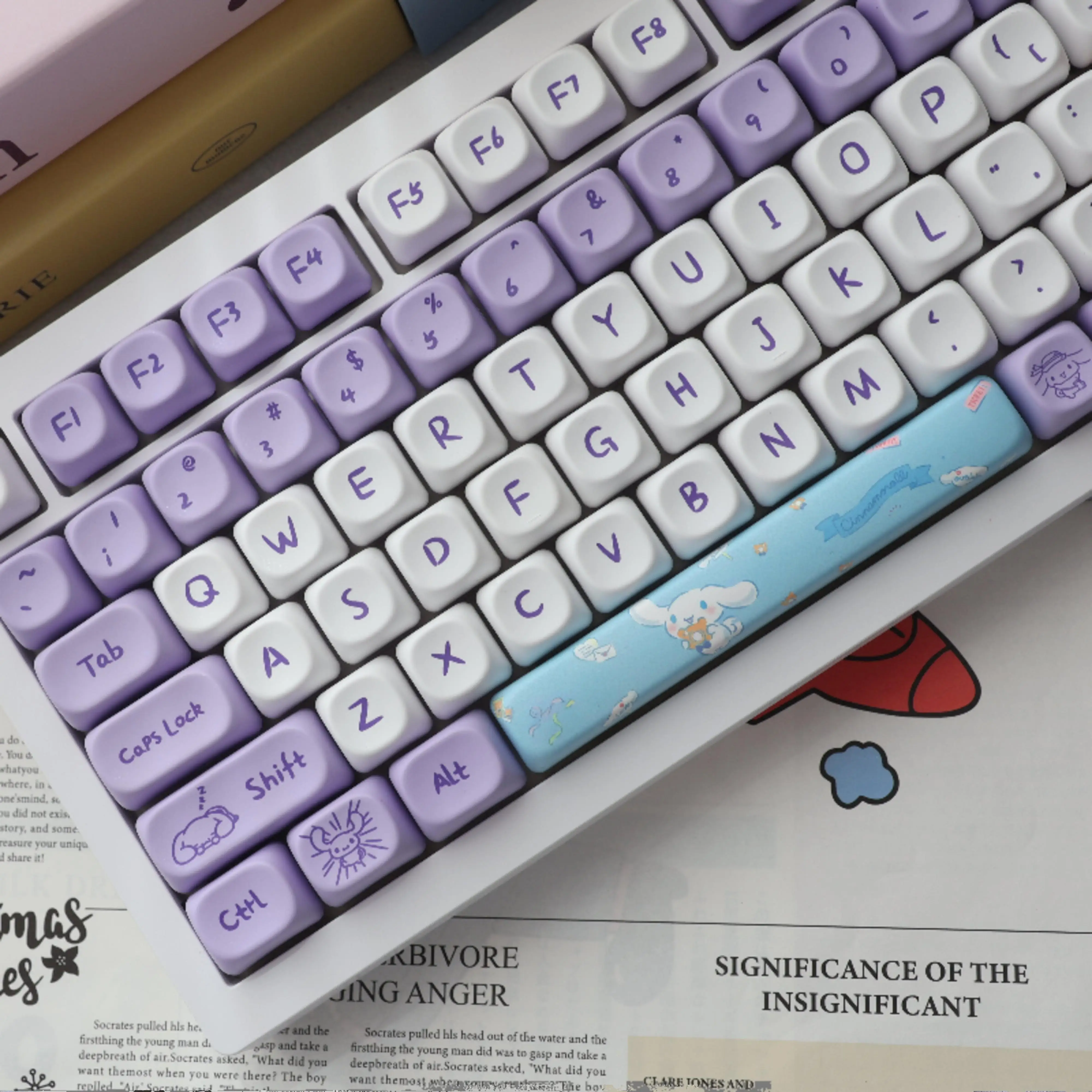 MOA Dog Keycap PBT Sublimação Keycap Personalizado HI75 S99 F87 104 108